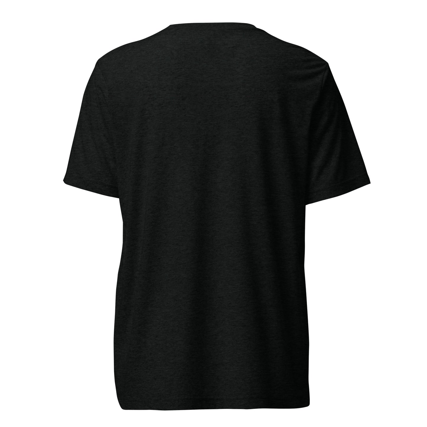 Back view of a men's black t-shirt by Wizard Prints Shop
