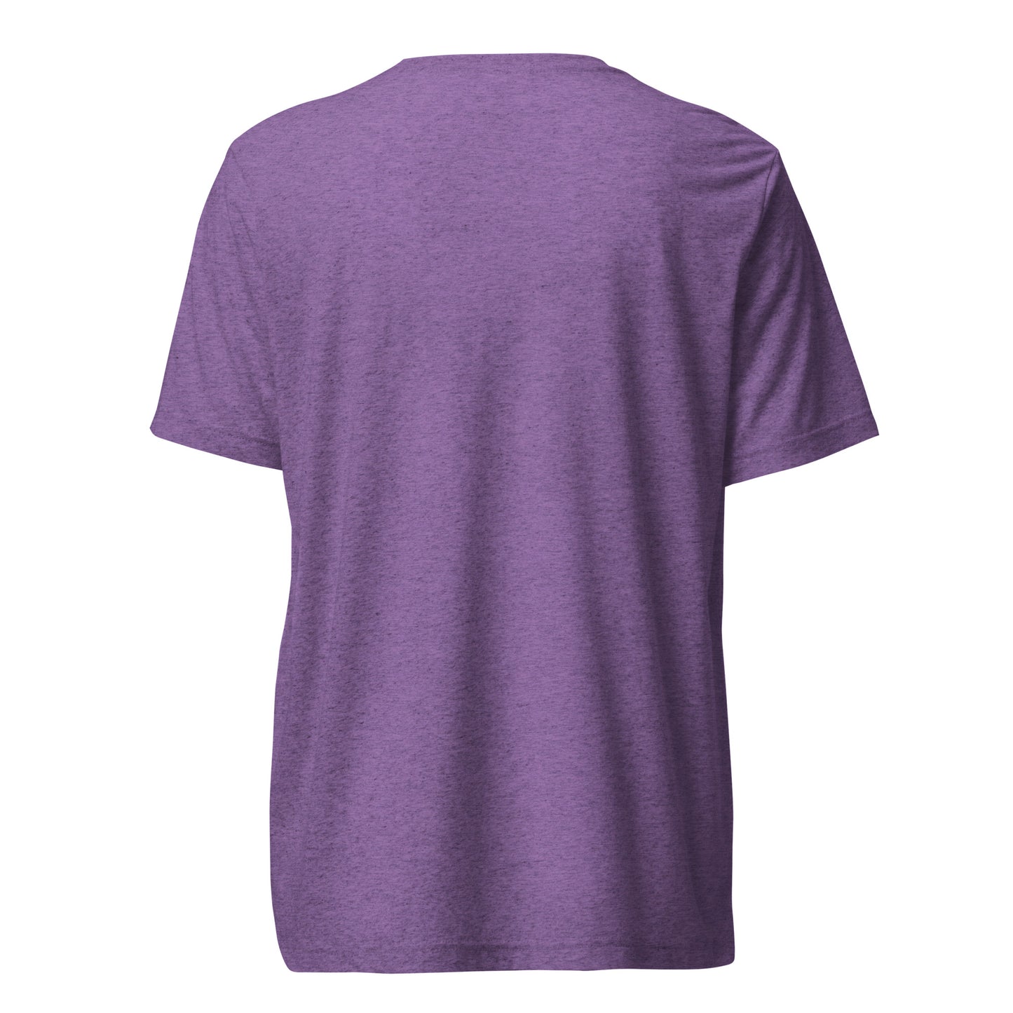 Back view of a men's purple t-shirt by Wizard Prints Shop