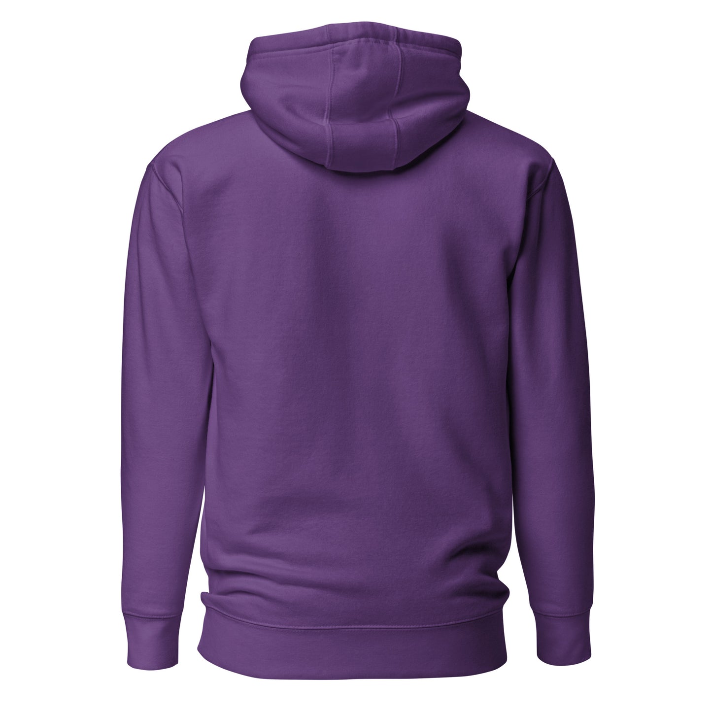 Back view of a women's purple hoodie by Wizard Prints Shop