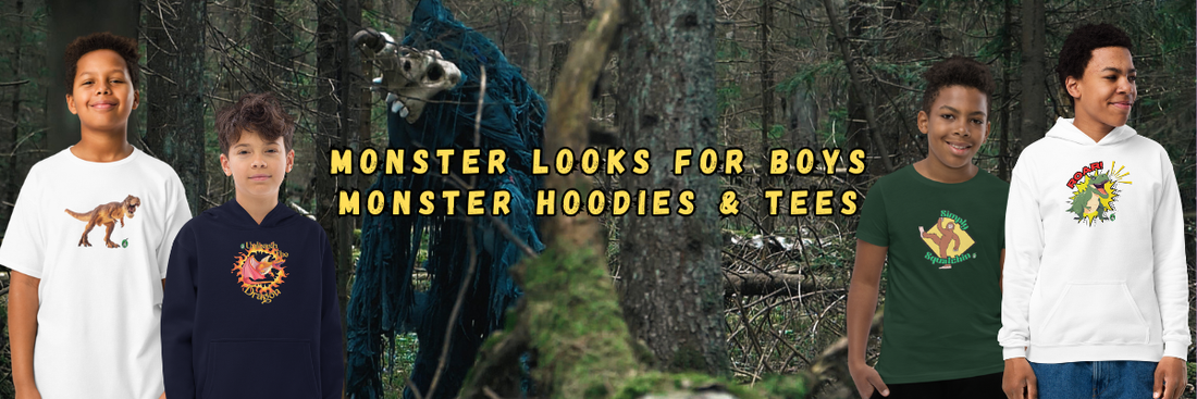 Monster Looks for Boys: T-Shirts Hoodies and Long Sleeve T-Shirts with Monster Graphics