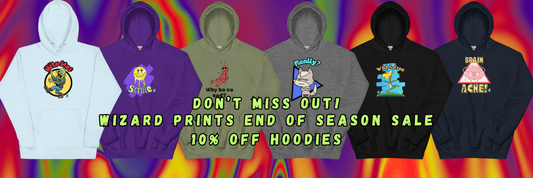Last Chance for the Massive End of Season Sale on Graphic Hoodies!