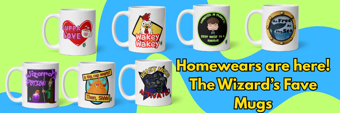 Our Home Wears Department is Open: The Wizard's Favourite Mugs