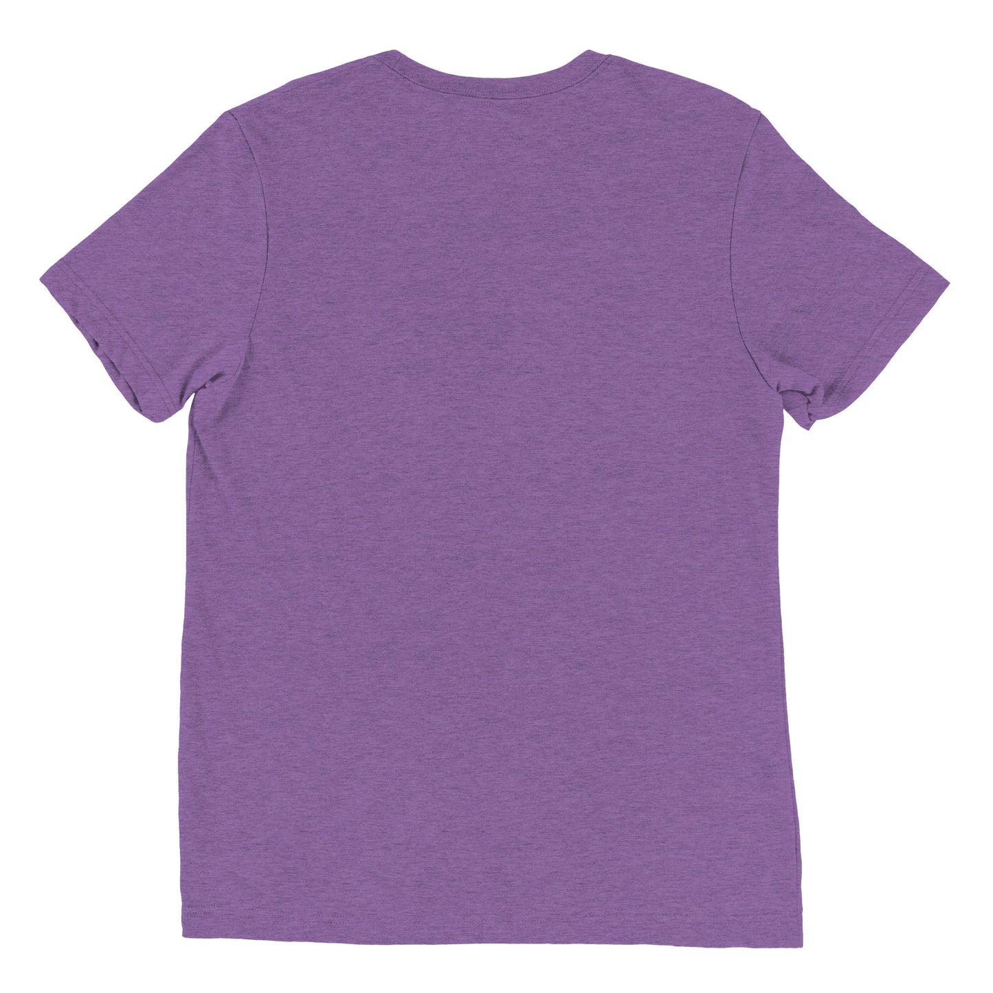 The back view of a men's festival graphic t-shirt in purple from Wizard Prints Shop