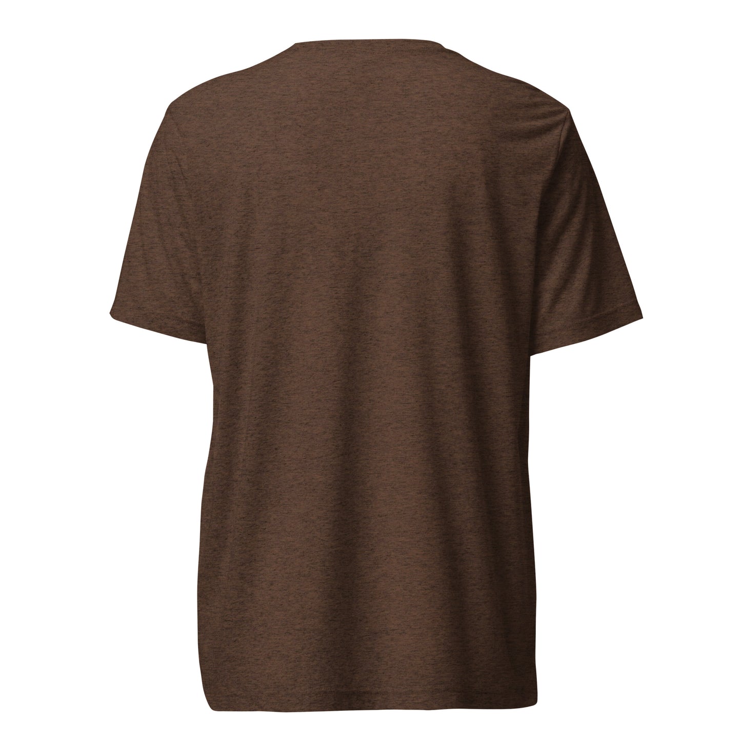 Back view of a men's brown t-shirt by Wizard Prints Shop