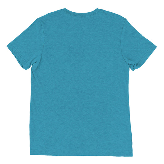 A Wizard Prints men's graphic rebel t-shirt in aqua - plain back view