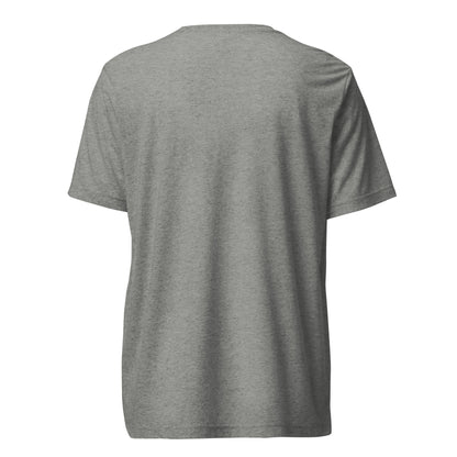 Back view of a men's grey t-shirt by Wizard Prints Shop