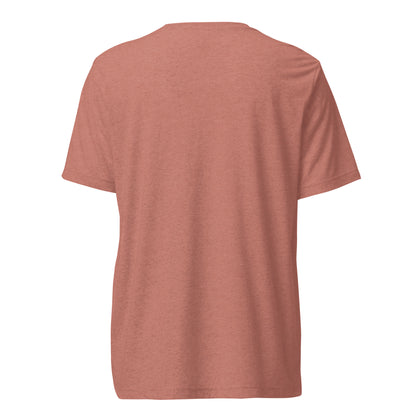 Back view of a men's mauve t-shirt by Wizard Prints Shop