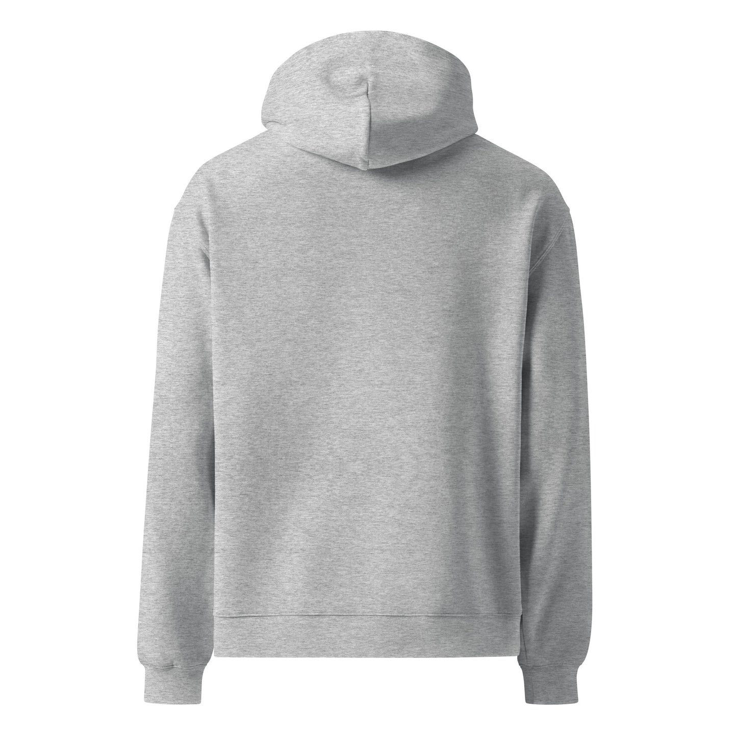 Back view of a unisex grey hoodie by Wizard Prints Shop