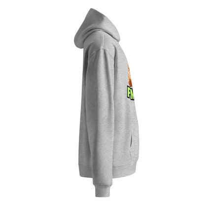 Right Side view of a unisex grey hoodie by Wizard Prints Shop