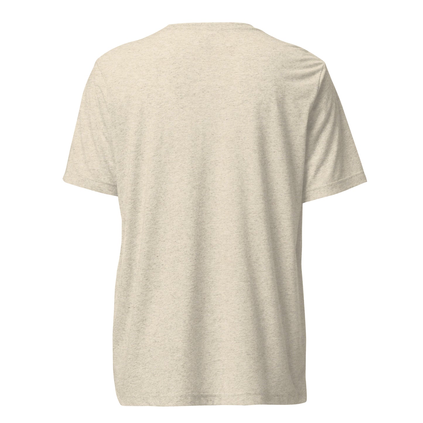 Back view of a women's beige t-shirt by Wizard Prints Shop