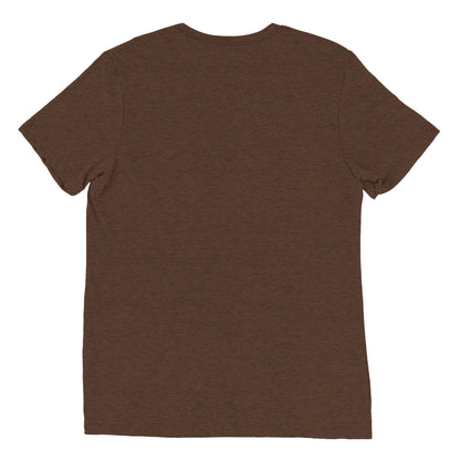 A Wizard Prints women's graphic rebel t-shirt in brown - plain back view