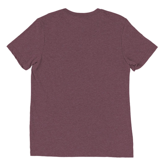 A Wizard Prints women's graphic rebel t-shirt in maroon  - plain back view