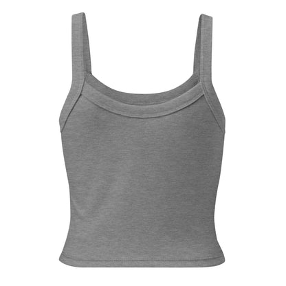 Back view of a women's grey tank top by Wizard Prints Shop