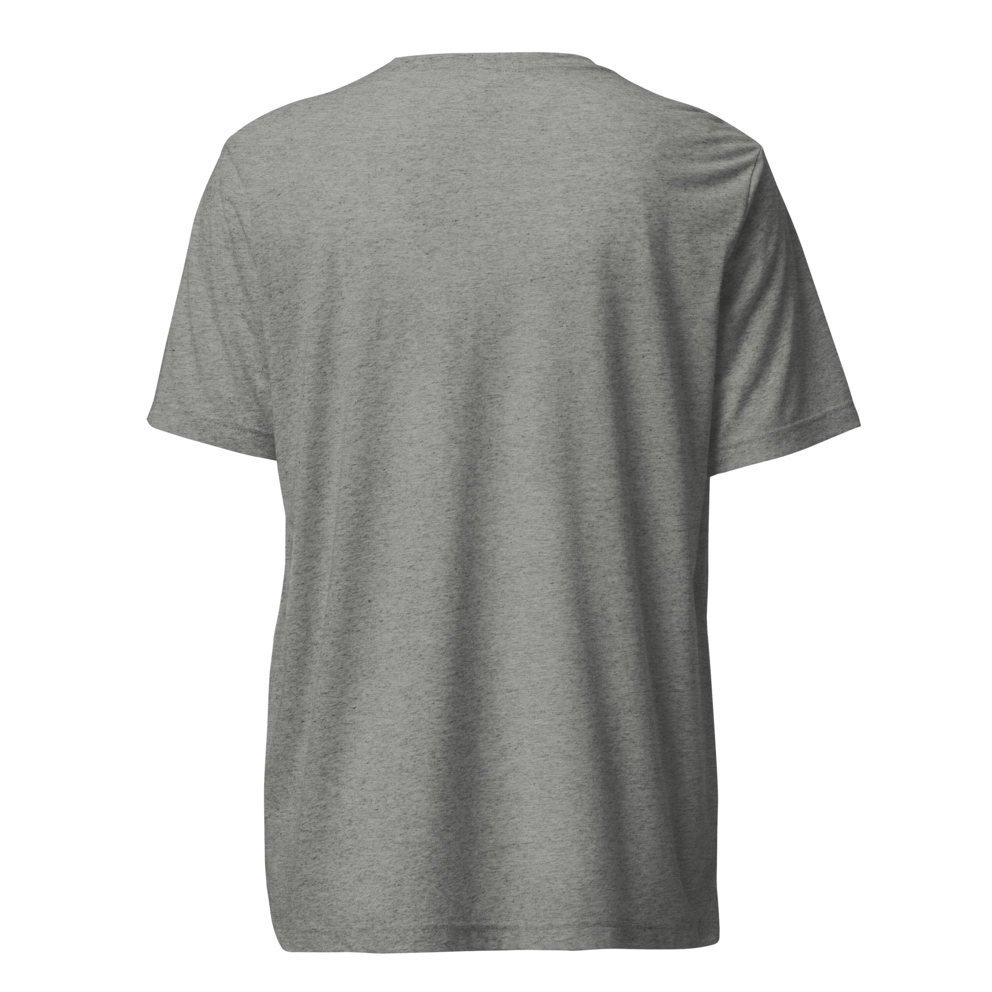 Back view of a women's grey t-shirt by Wizard Prints Shop