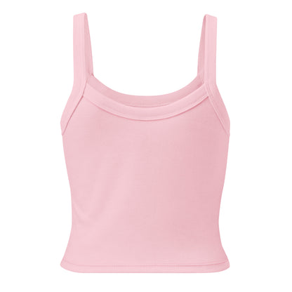 Back view of a women's pink tank top by Wizard Prints Shop