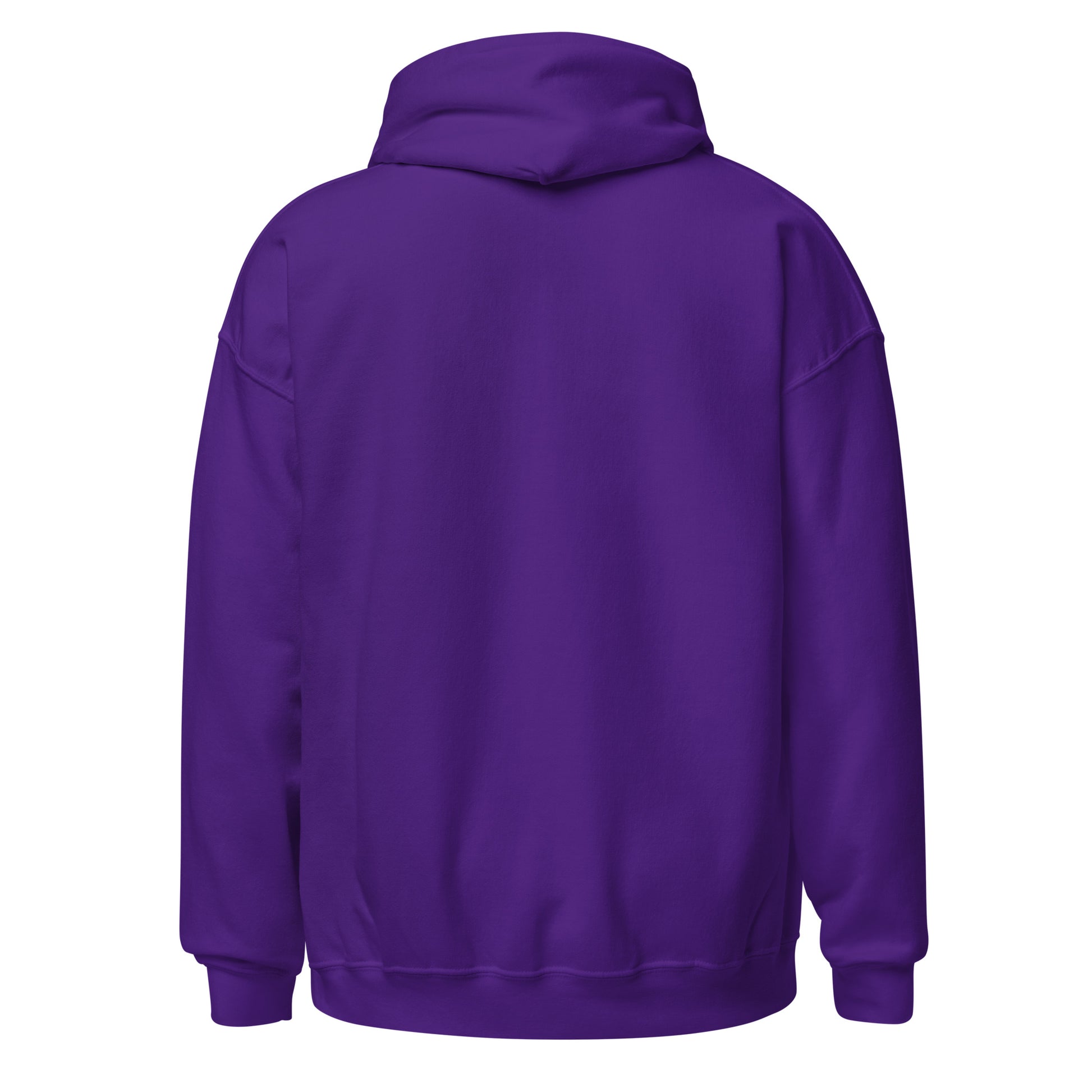 Back view of a women's purple hoodie by Wizard Prints Shop