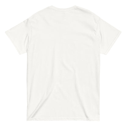 Back view of a women's white t-shirt by Wizard Prints Shop